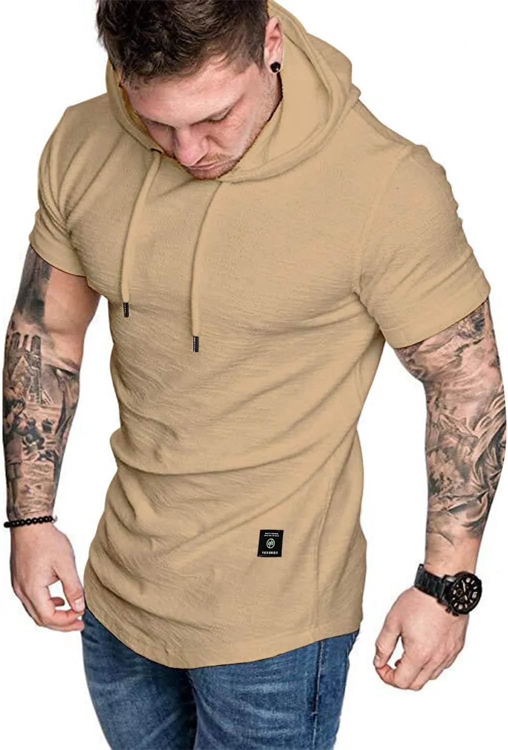Aiyino Men's S-5XL Athletic Hoodies Sport Sweatshirt Solid Color Fashion Pullover