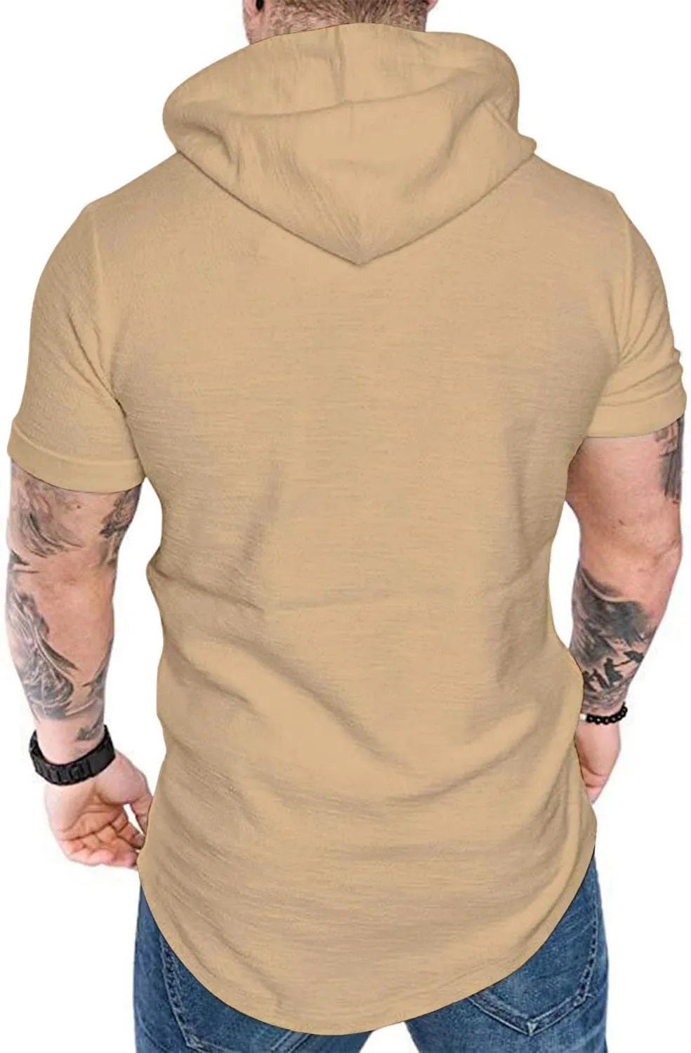 Aiyino Men's S-5XL Athletic Hoodies Sport Sweatshirt Solid Color Fashion Pullover