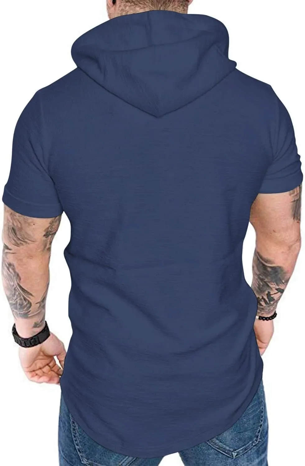 Aiyino Men's S-5XL Athletic Hoodies Sport Sweatshirt Solid Color Fashion Pullover
