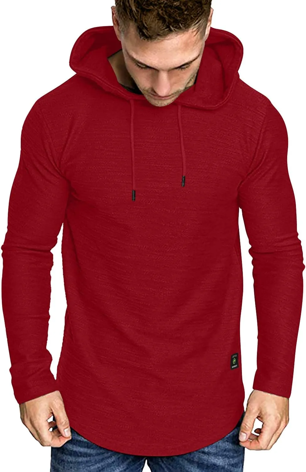 Aiyino Men's S-5XL Athletic Hoodies Sport Sweatshirt Solid Color Fashion Pullover