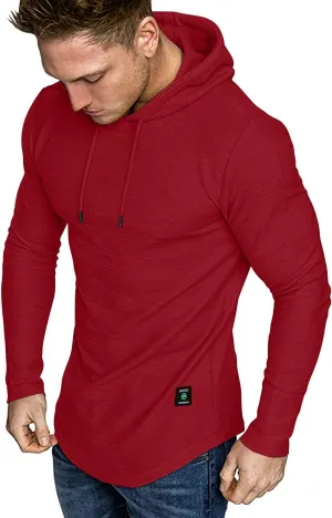 Aiyino Men's S-5XL Athletic Hoodies Sport Sweatshirt Solid Color Fashion Pullover