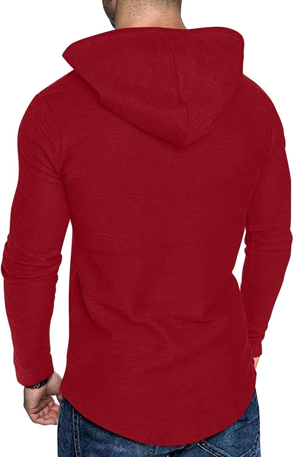 Aiyino Men's S-5XL Athletic Hoodies Sport Sweatshirt Solid Color Fashion Pullover