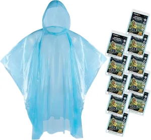 APEXUP Disposable Rain Ponchos for Adults, Emergency Rain Poncho for Camping Hiking Travelling
