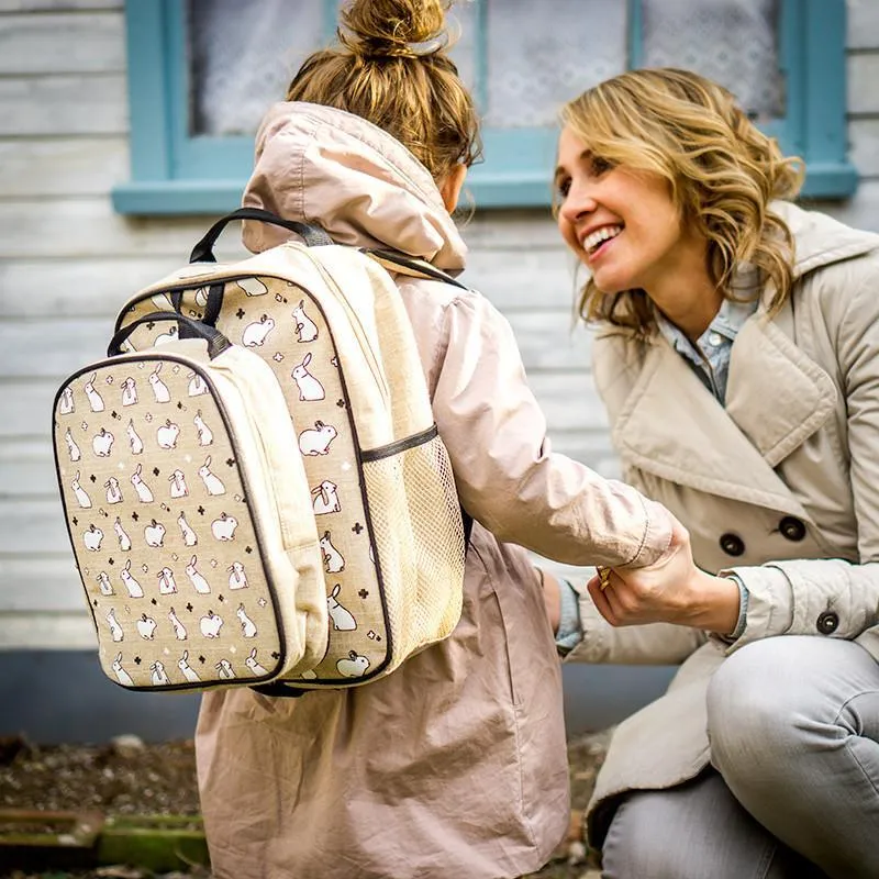 Bunny Tile Toddler Backpack - Raw Linen