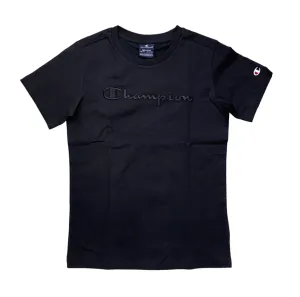 Champion maglietta manica corta in cotone da ragazzo 306777 KK001 nero