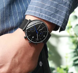 CRRJU Luxury Stainless Steel Quartz calendar watch for men 2278