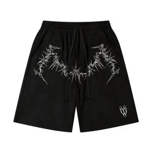 Embellished Suede Shorts