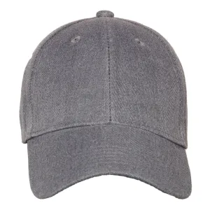 FabSeasons Medium Grey Plain Cotton Unisex Free Size with Buckle Baseball Cap