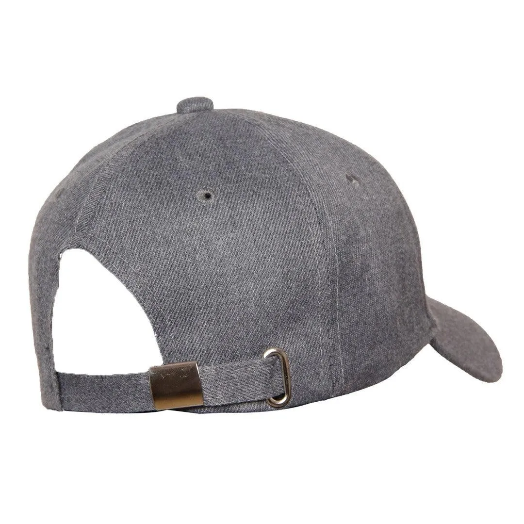 FabSeasons Medium Grey Plain Cotton Unisex Free Size with Buckle Baseball Cap