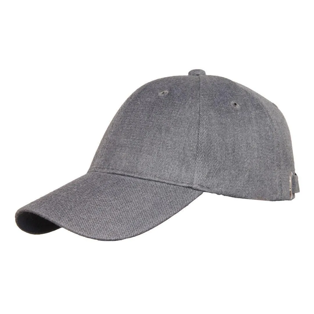 FabSeasons Medium Grey Plain Cotton Unisex Free Size with Buckle Baseball Cap