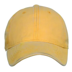 Fabseasons Yellow Washed Cotton Denim Unisex Baseball Summer Cap