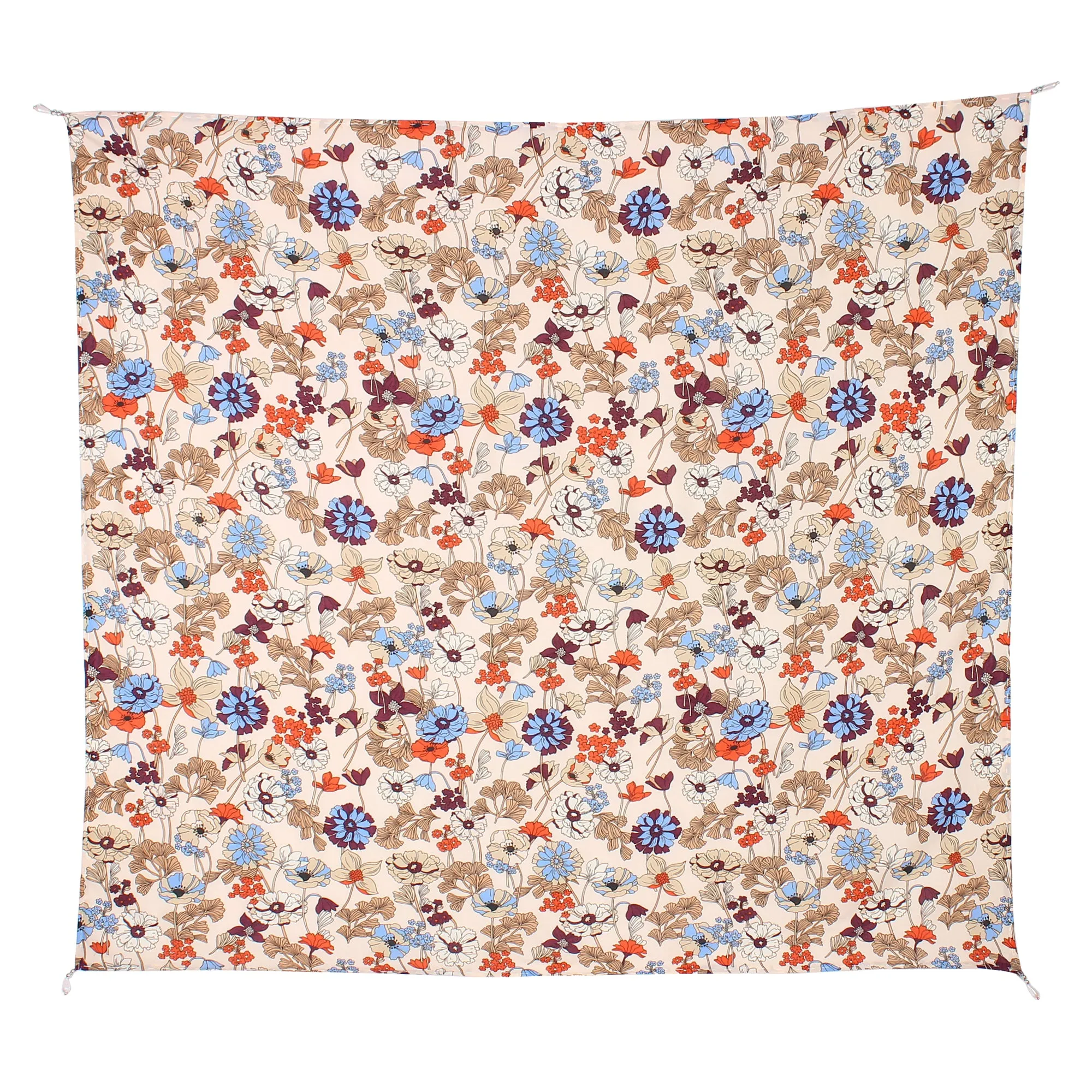 Floral Scarf for Women, Square Scarf , Multi Color Scarf