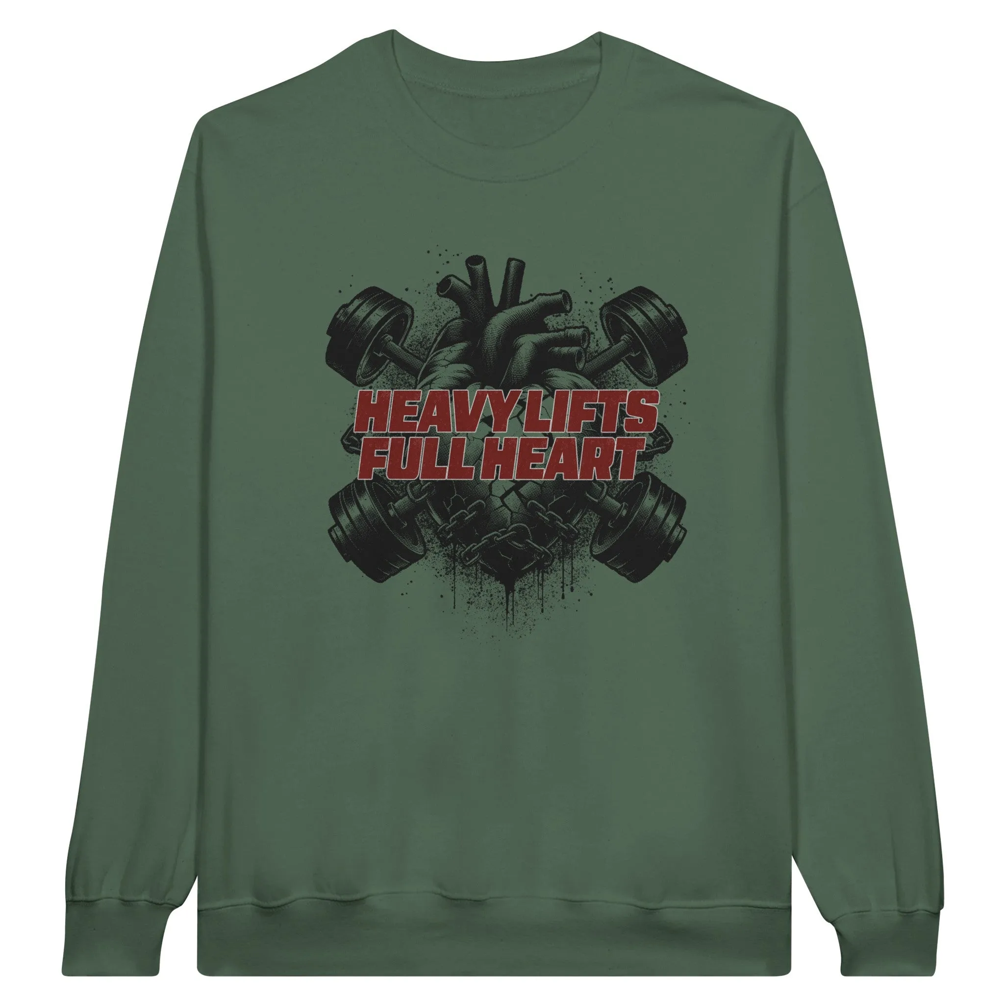 Heavy Lifts Full Heart Unisex Crewneck Sweatshirt