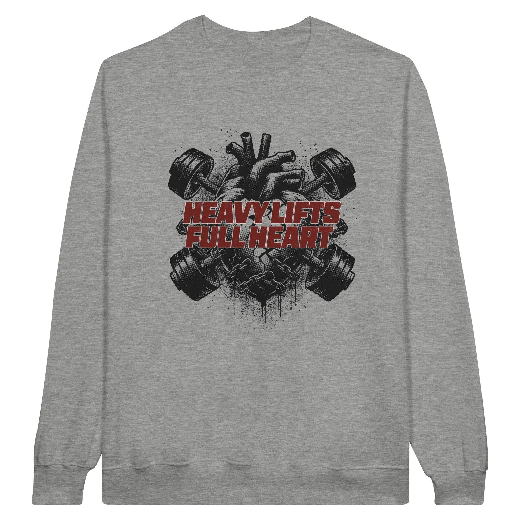 Heavy Lifts Full Heart Unisex Crewneck Sweatshirt