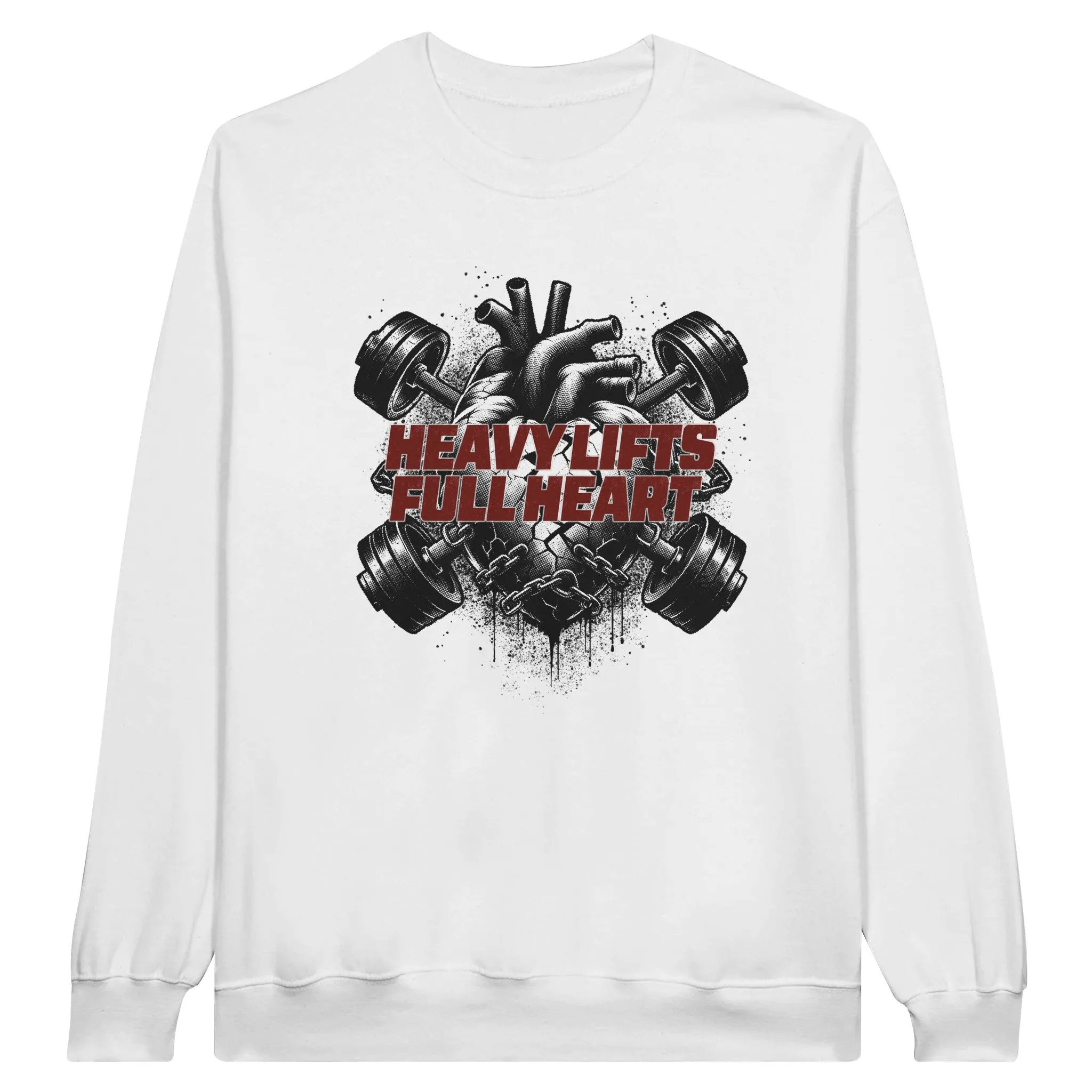 Heavy Lifts Full Heart Unisex Crewneck Sweatshirt