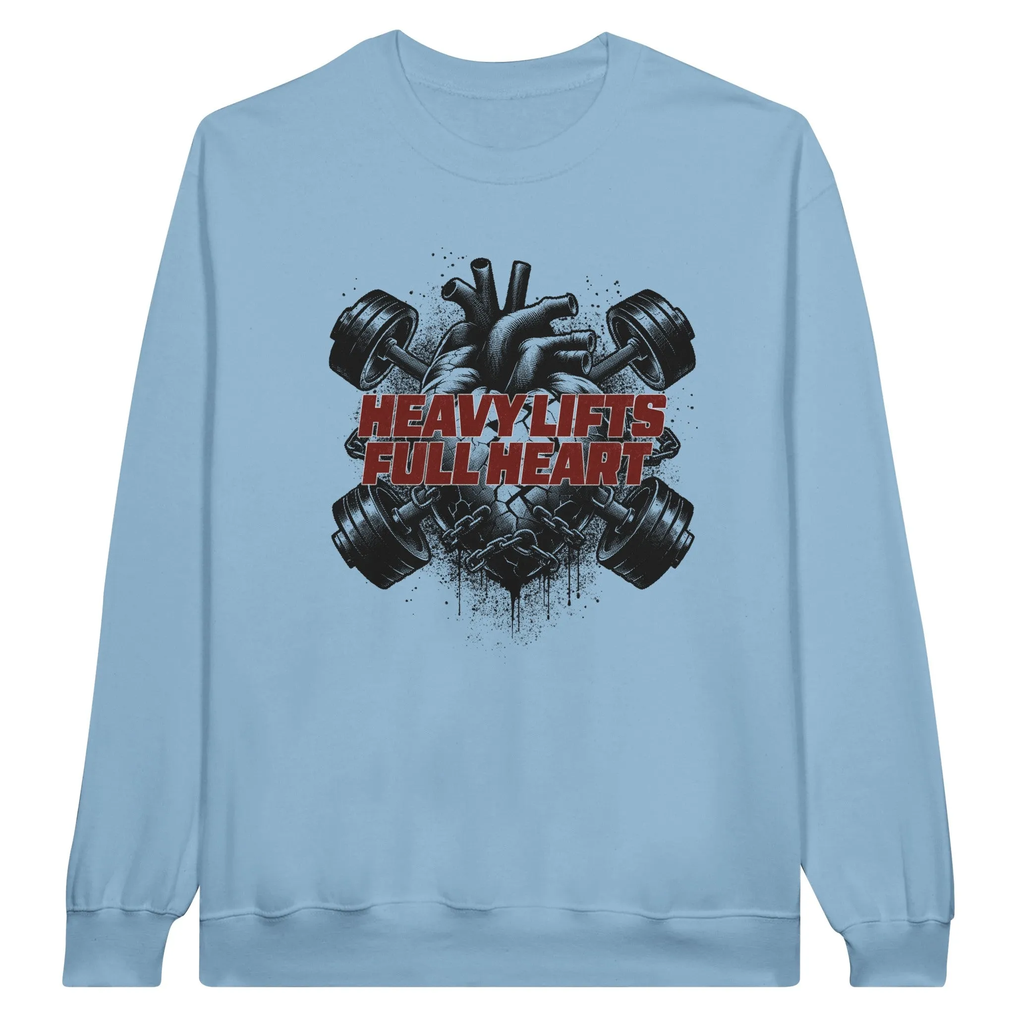 Heavy Lifts Full Heart Unisex Crewneck Sweatshirt