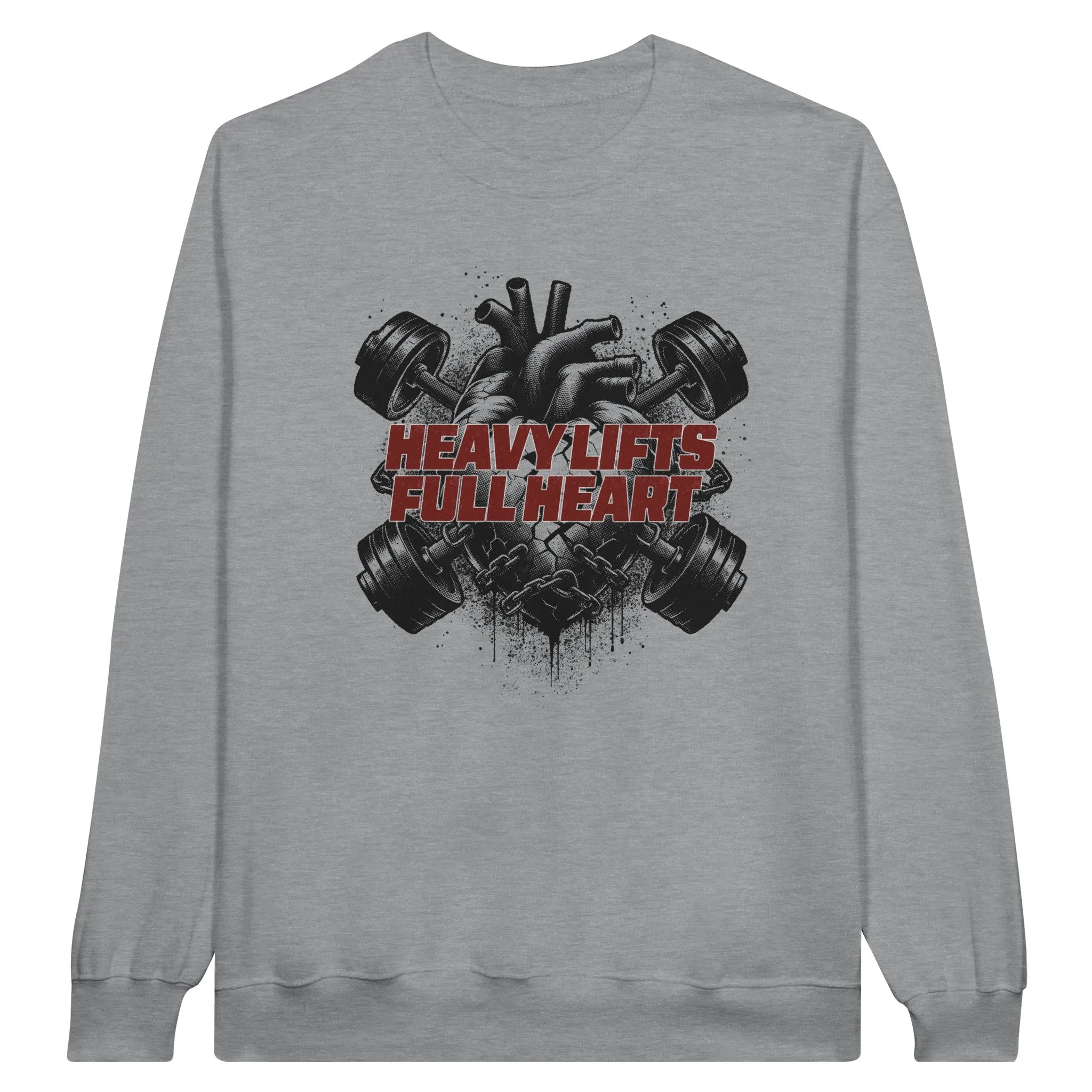 Heavy Lifts Full Heart Unisex Crewneck Sweatshirt