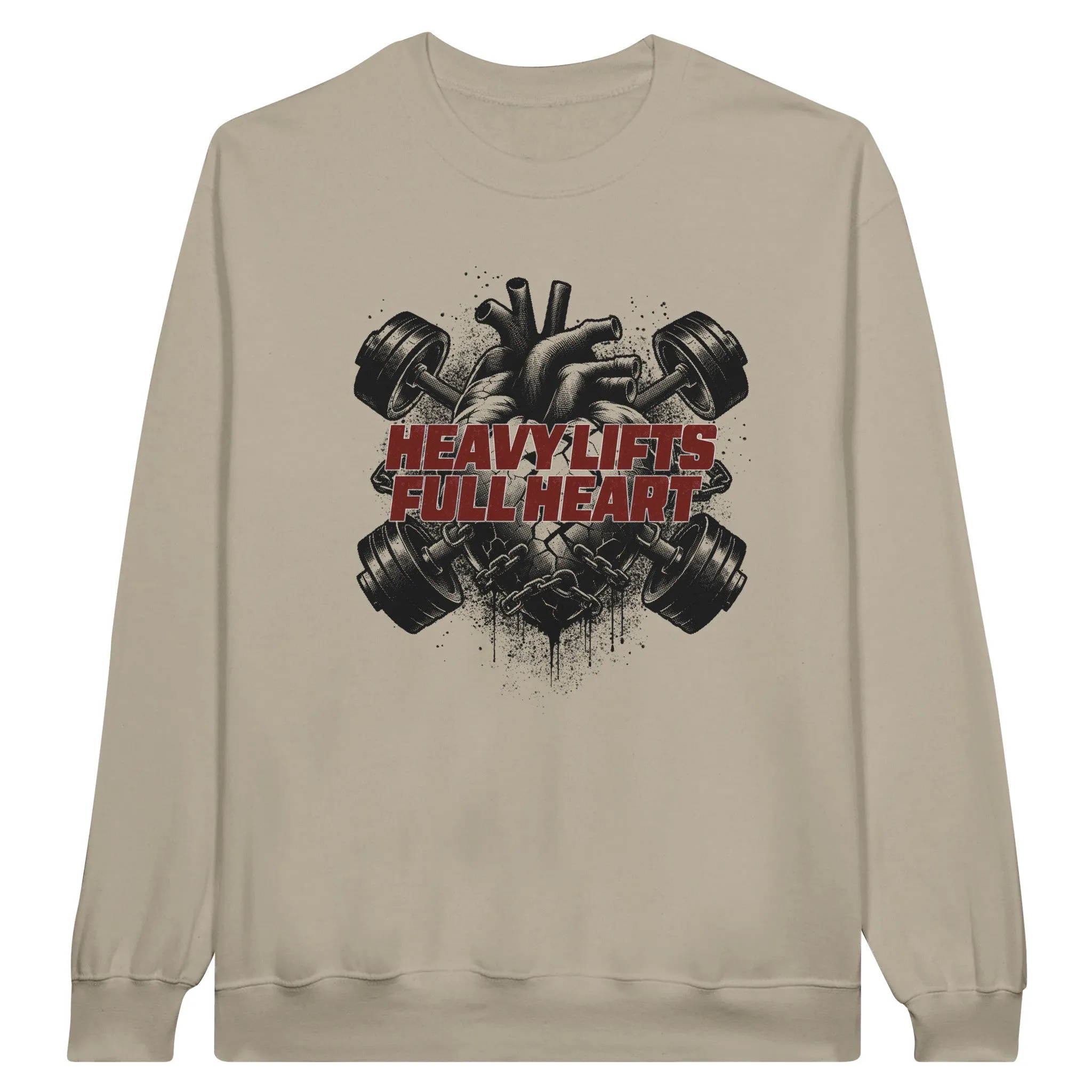 Heavy Lifts Full Heart Unisex Crewneck Sweatshirt