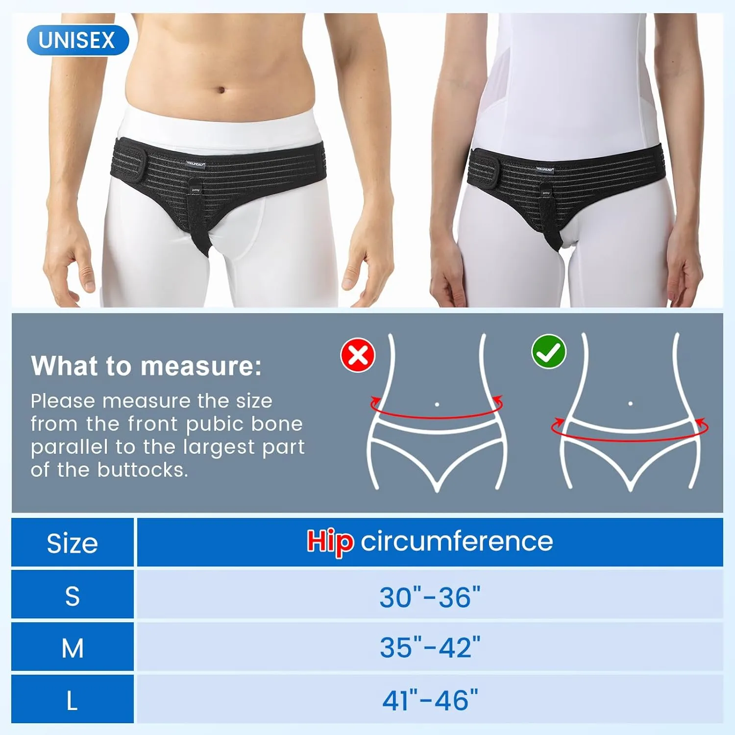Inguinal Hernia Belt - Single Compression Pad Version