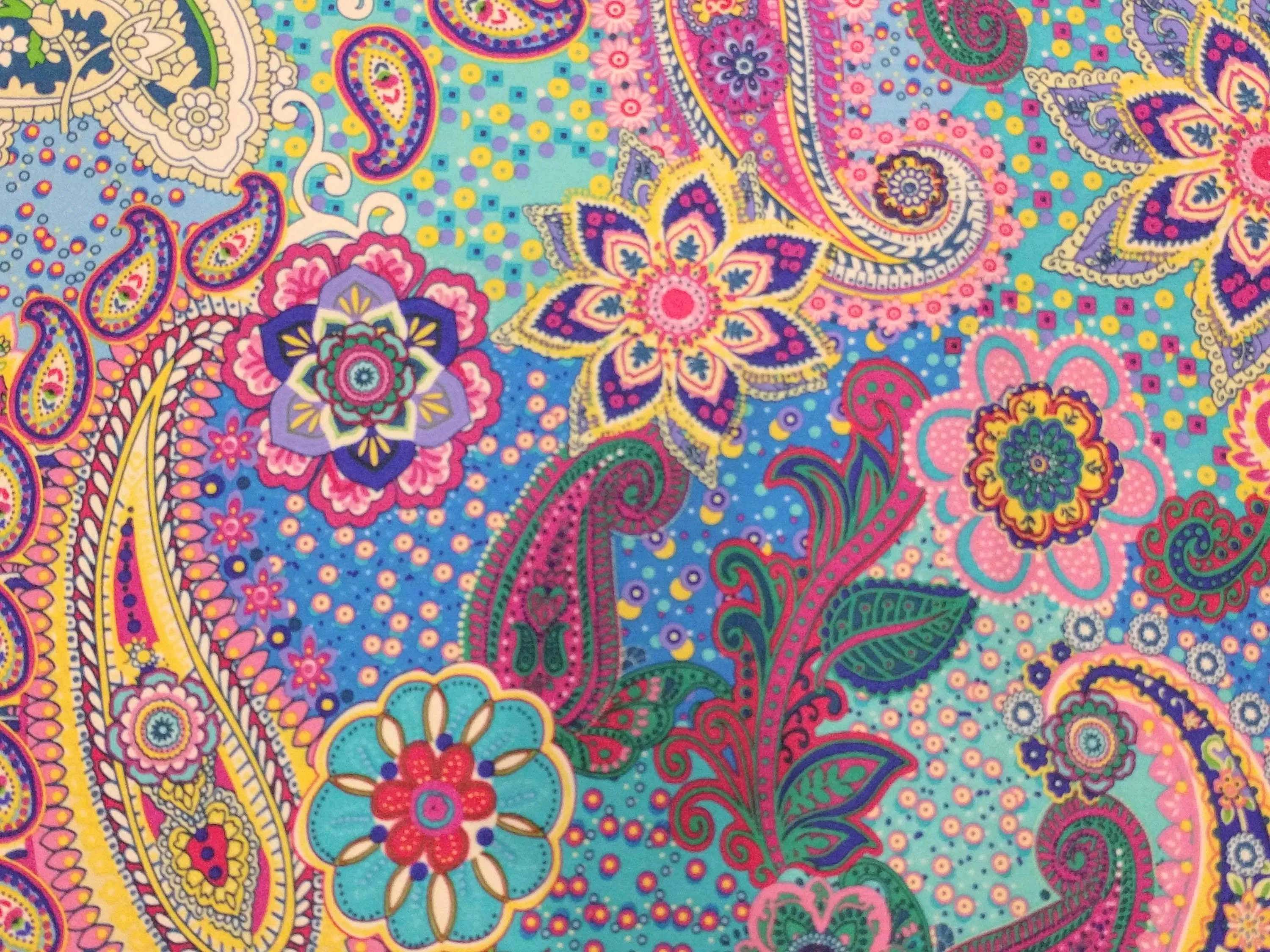 Italian Silk Scarf – Small Multicolored Como Silk Scarf, Made in Italy, Pink, Purple, Blue, 19.5" Square with Rolled Edges