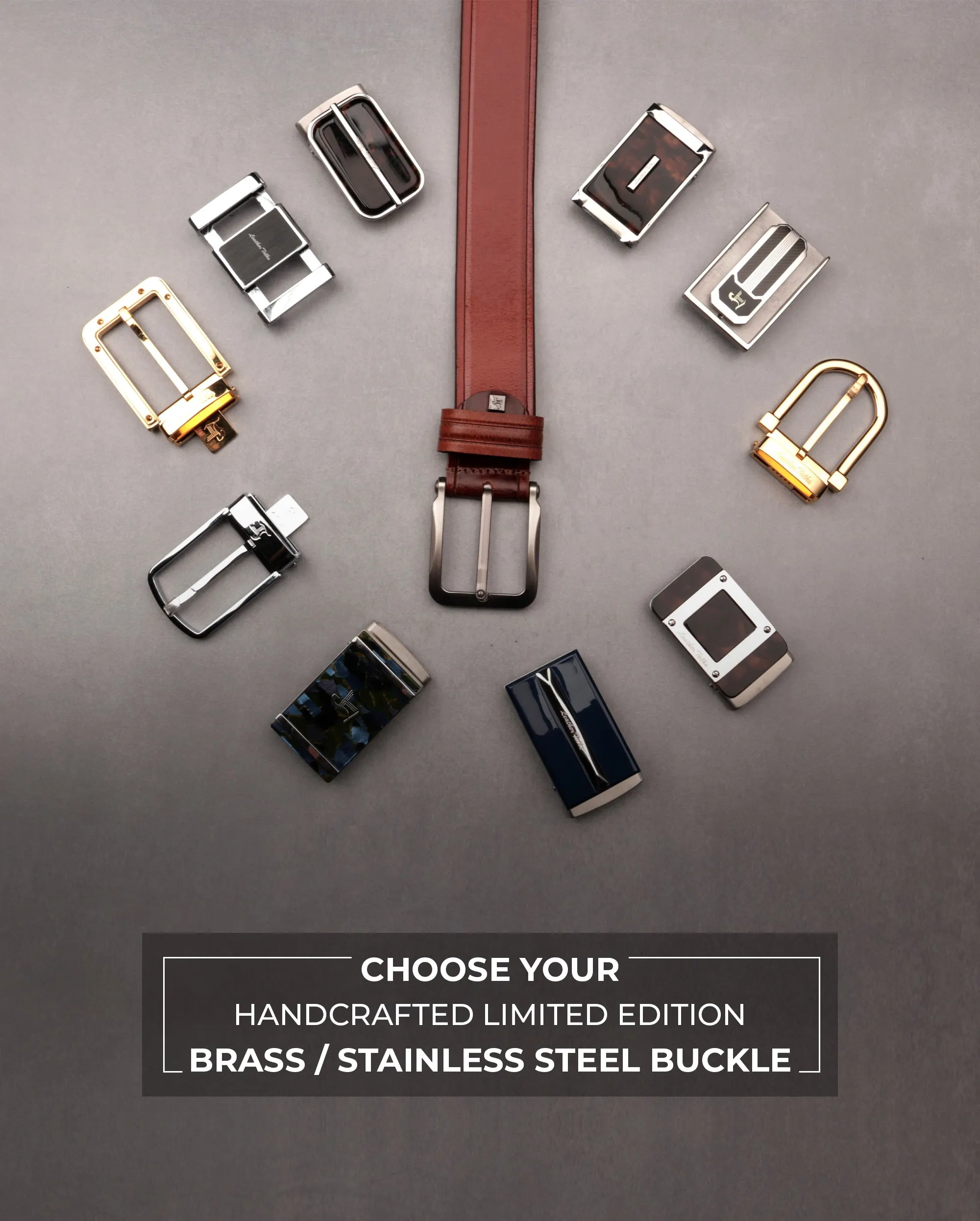 Italian VT Stripe | Original Leather Belt for Men | Color: Brown