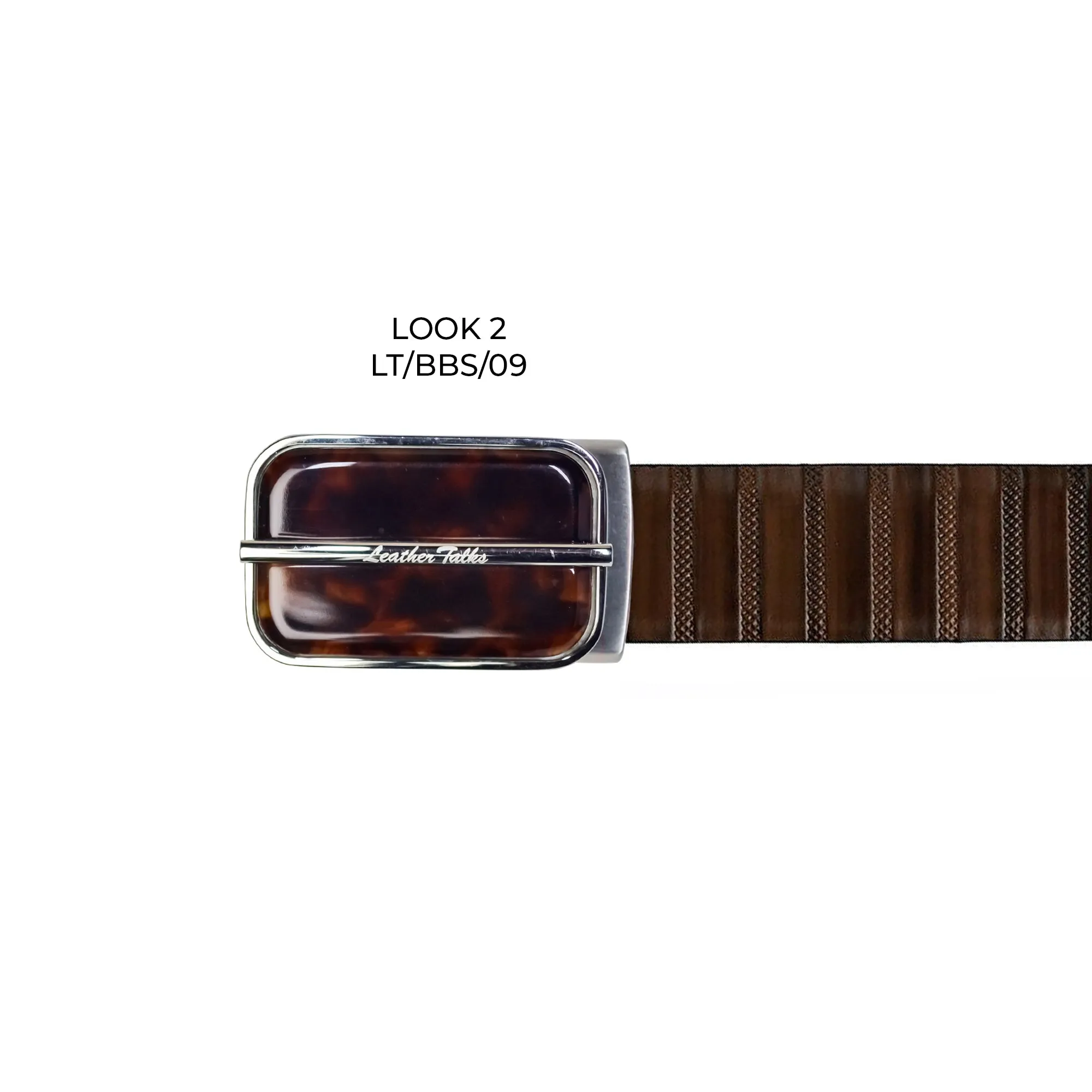 Italian VT Stripe | Original Leather Belt for Men | Color: Brown