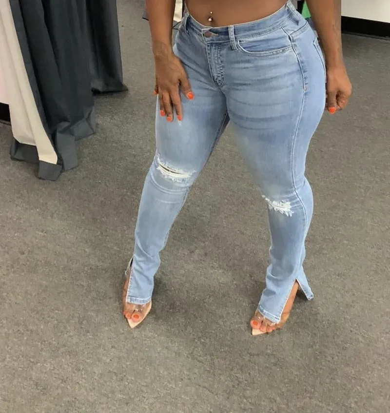 Light Blue Hight Waist Denim