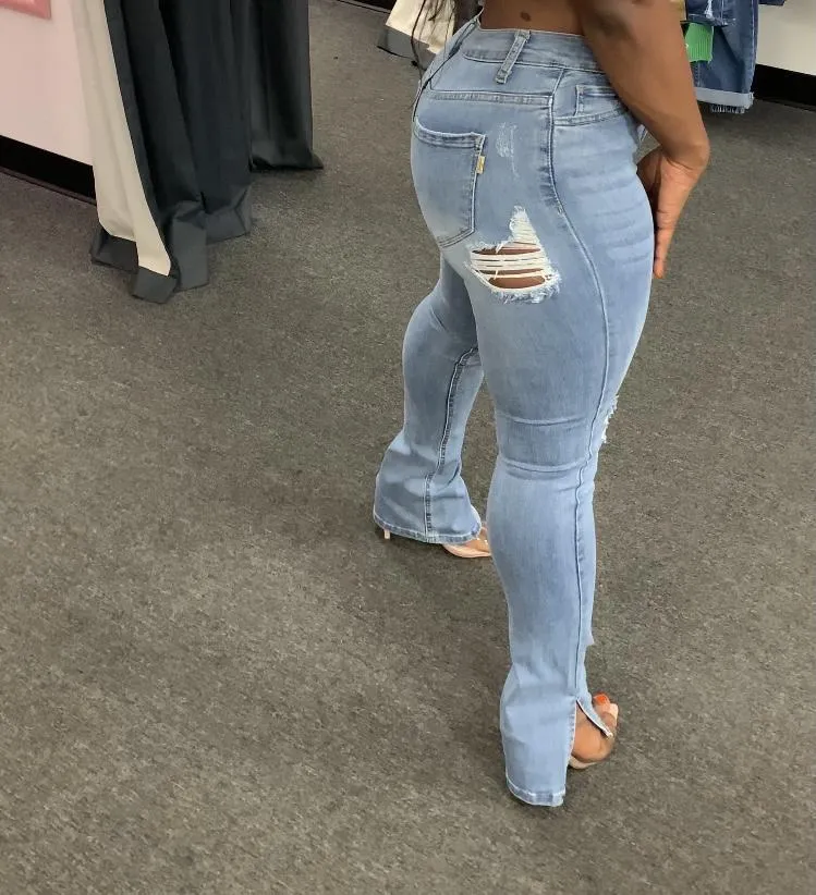 Light Blue Hight Waist Denim