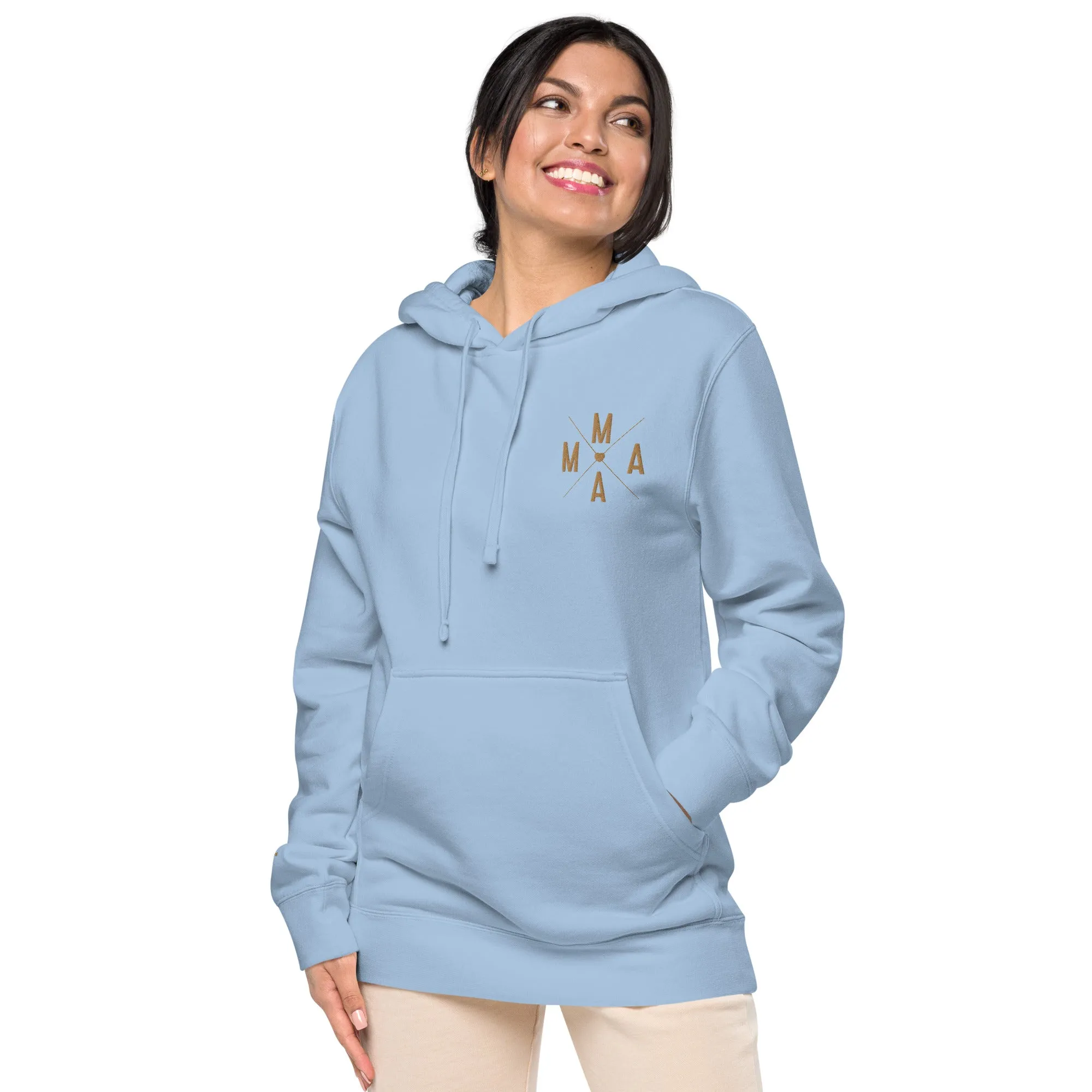 Mama Embroidered Mother’s Gift Unisex Pigment-Dyed Hoodie