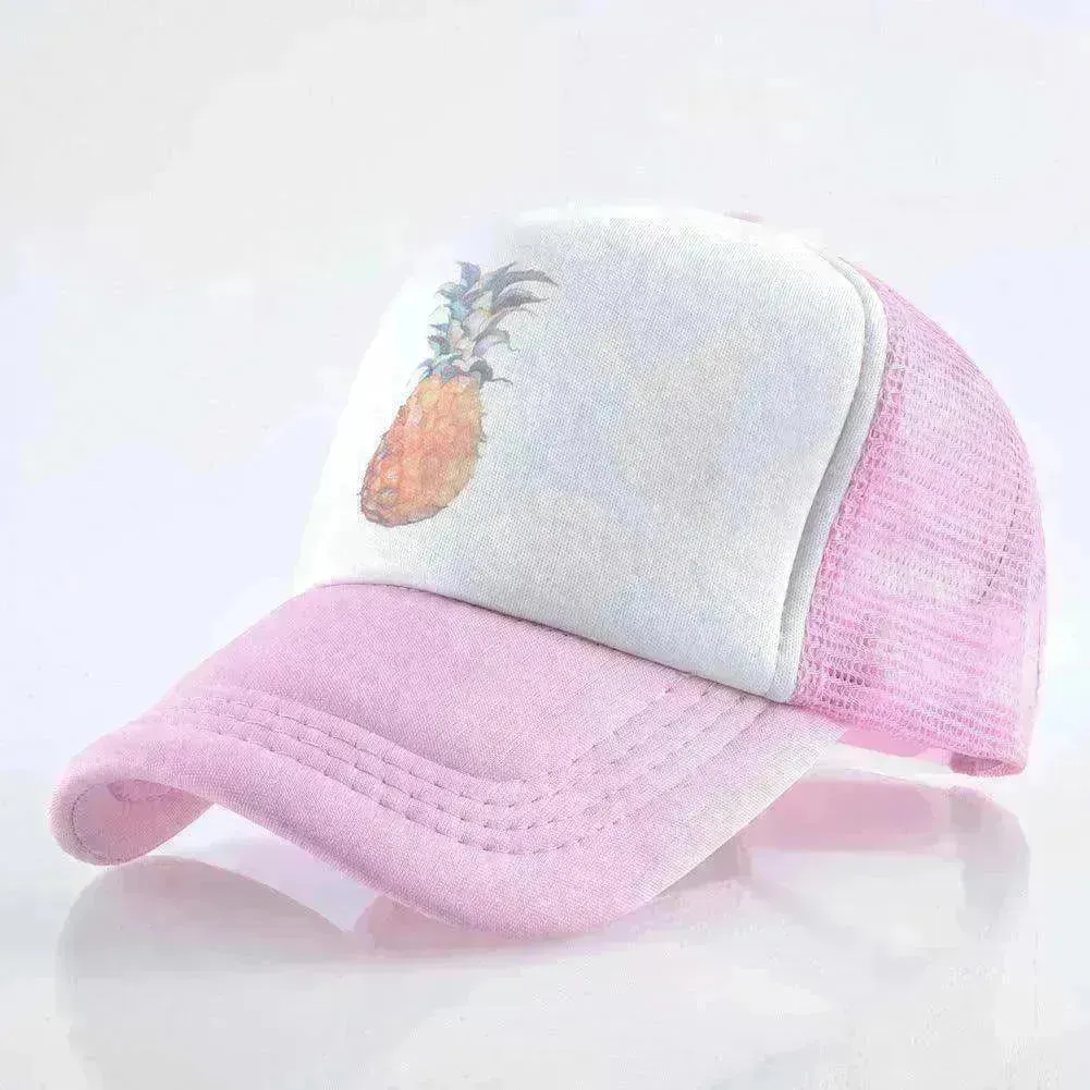 Men's And Women's Baseball Caps Fashion Pineapple Print