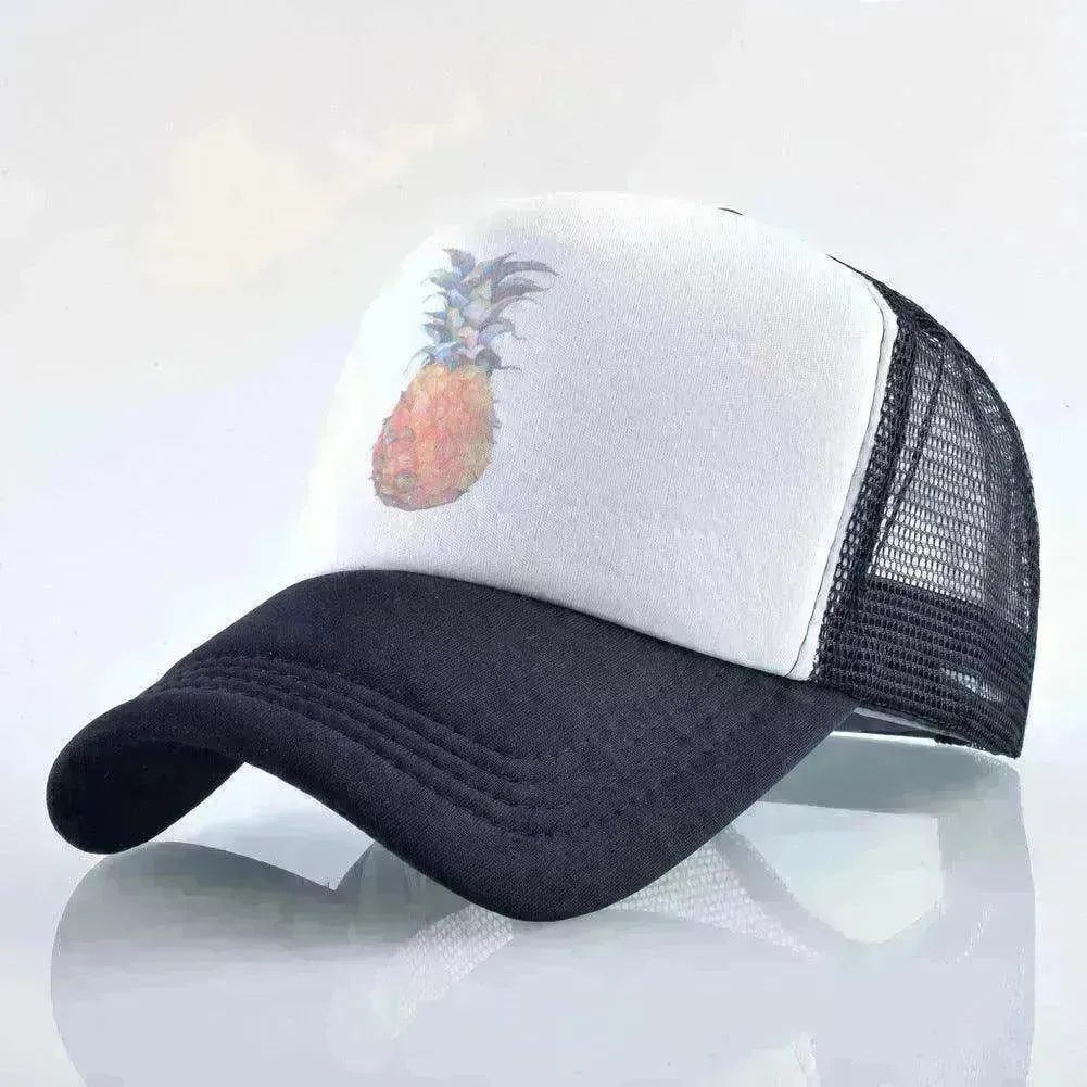 Men's And Women's Baseball Caps Fashion Pineapple Print