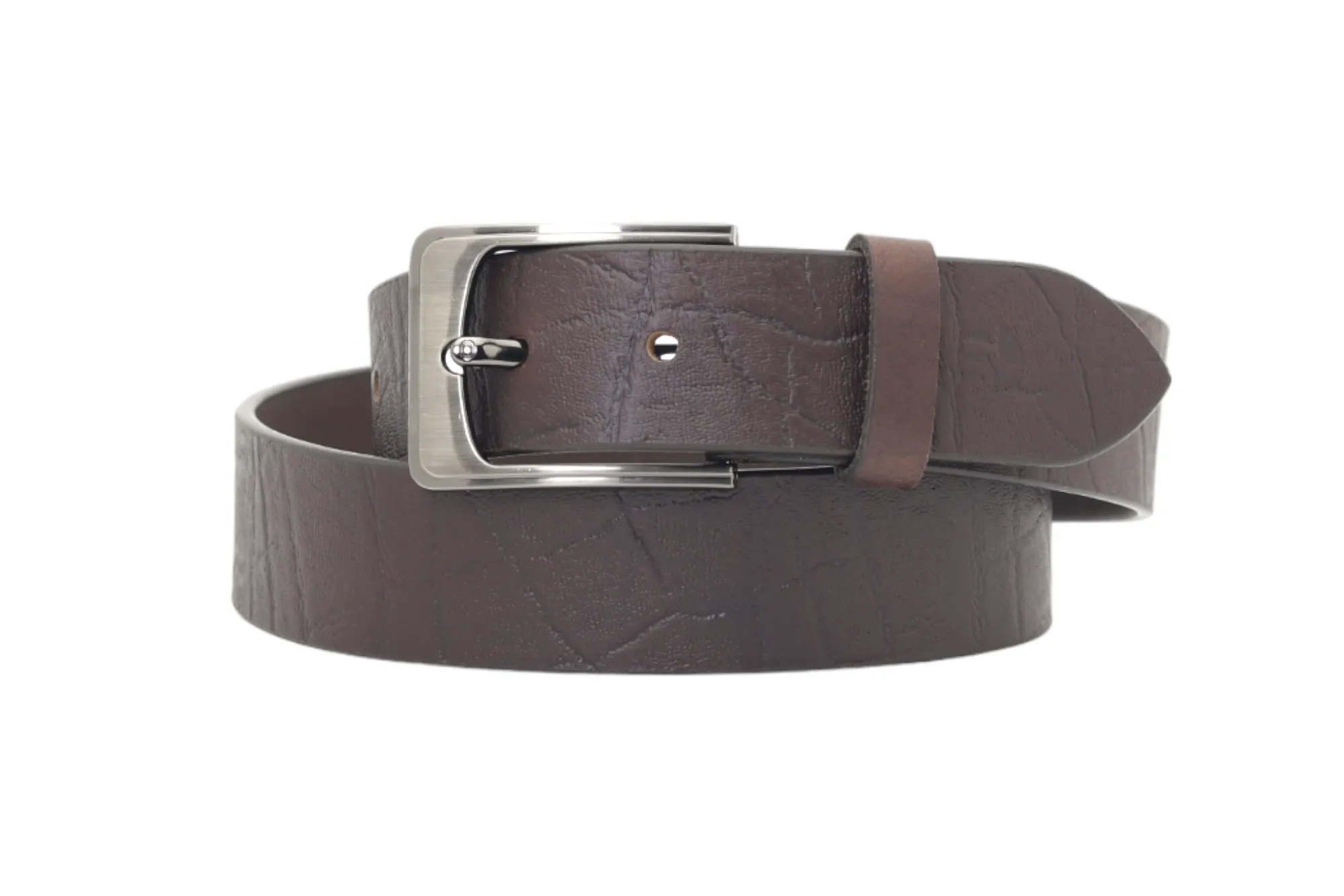 Mens Casual leather Belt 39001(BROWN)
