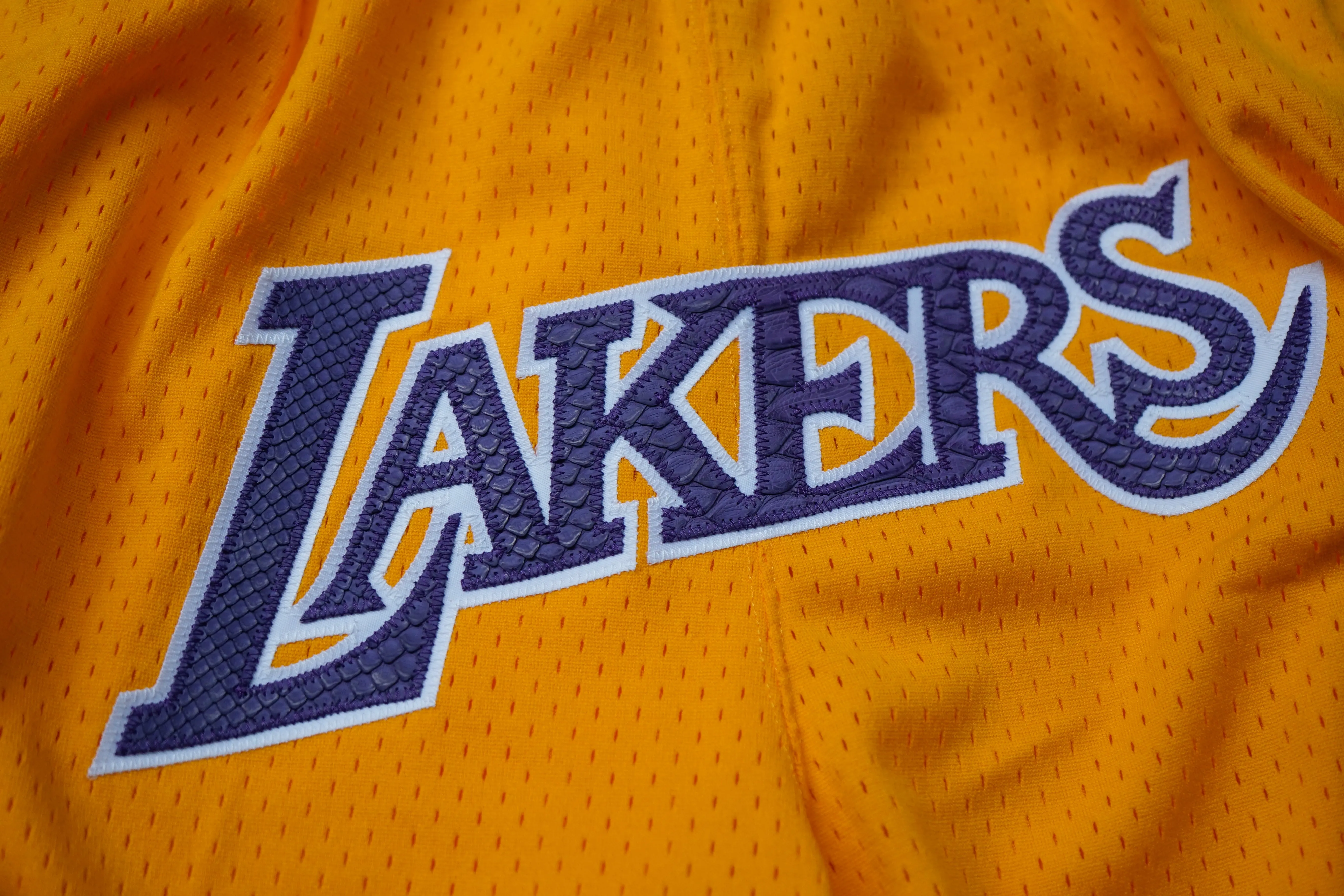Mitchell & Ness Los Angeles Lakers 1996-1997 Kobe Bryant Edition Python Swingman Shorts (Home)
