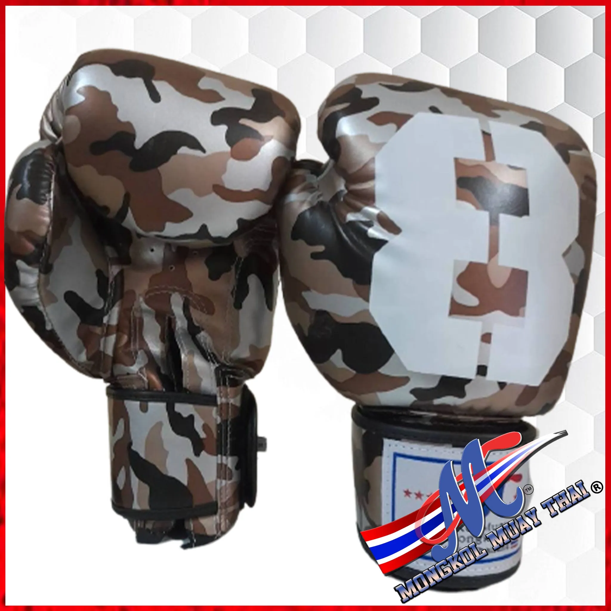 Mongkol Boxing gloves big 8 Camo 12 Oz