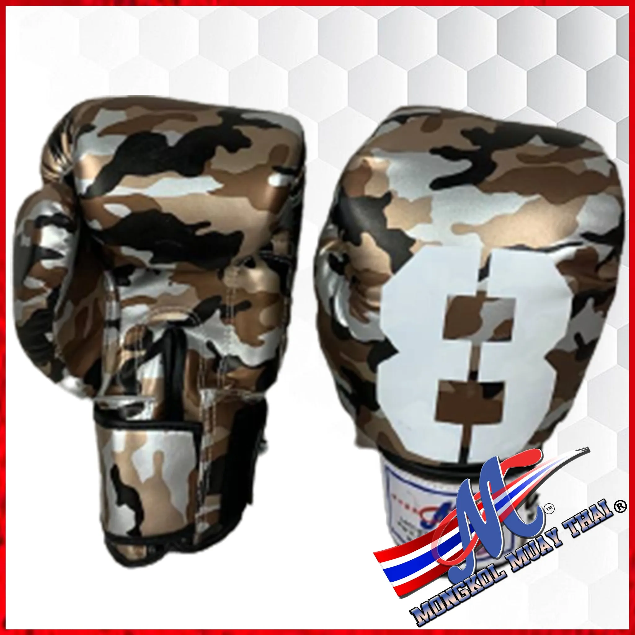 Mongkol Boxing gloves big 8 Camo 12 Oz