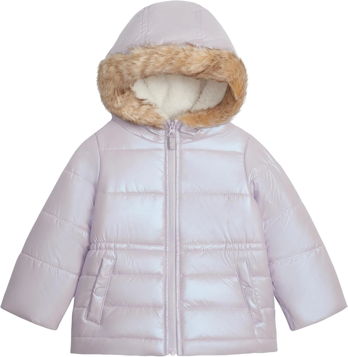 OSHKOSH B'GOSH Girls' Classic Heavyweight Parka with Faux Fur Hood