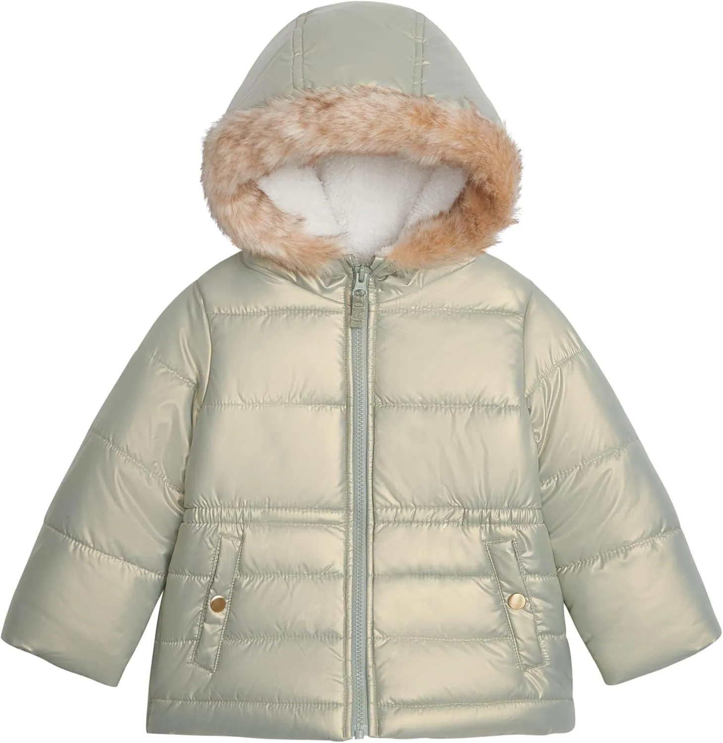 OSHKOSH B'GOSH Girls' Classic Heavyweight Parka with Faux Fur Hood