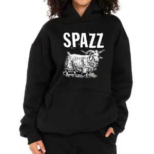 SPAZZ Hip Hop Rock Band Hoodie | Unisex Graphic Fleece Sweatshirt | Kawaii Casual Pullover for Women | Vintage Cartoon Print