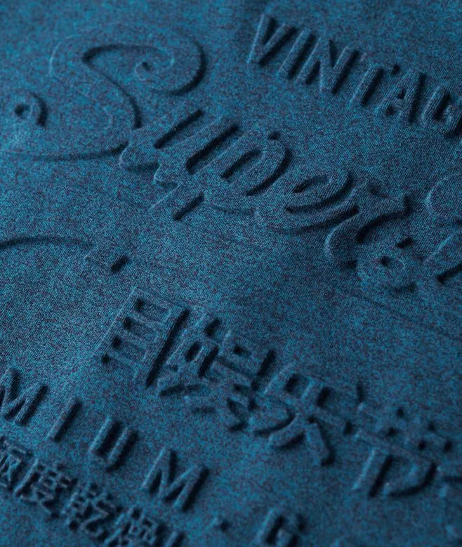 Superdry Embossed Vintage Logo Graphic T-Shirt - Charred Teal Grit