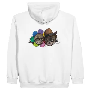 Surprise! Classic Unisex Zip Hoodie White