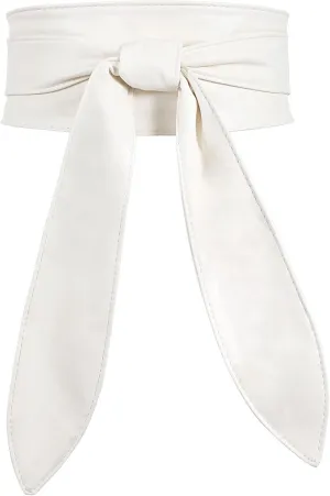 WHIPPY Women Obi Belt Fashion Wrap Around Wide Waistband Knotted Belt for Dress