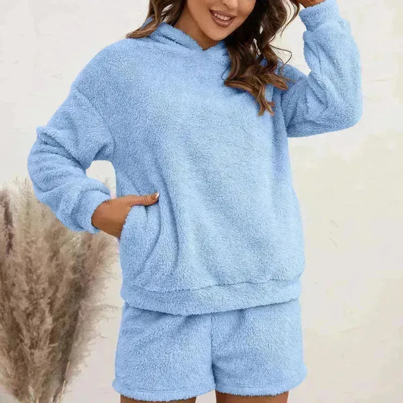 Women Hooded Sweater Suit Casual Home Wear