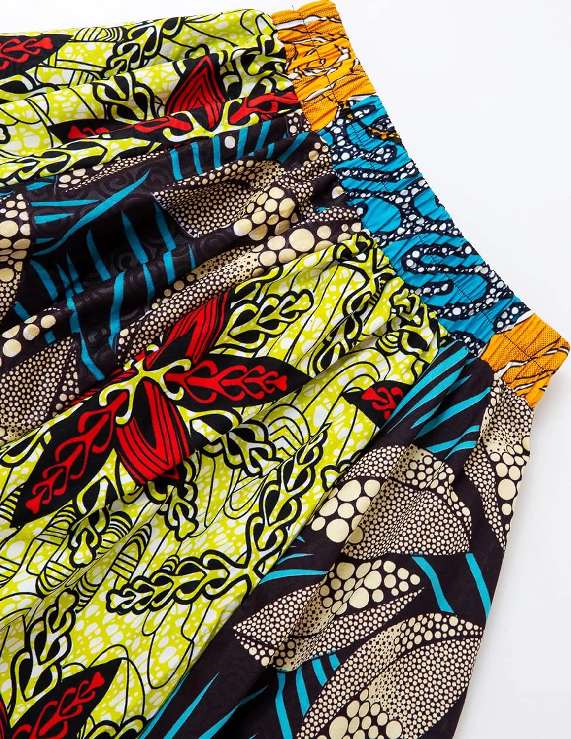 Women's African Print Wax Skirts Ankara Fashion Belt Elastic Waist Skirt